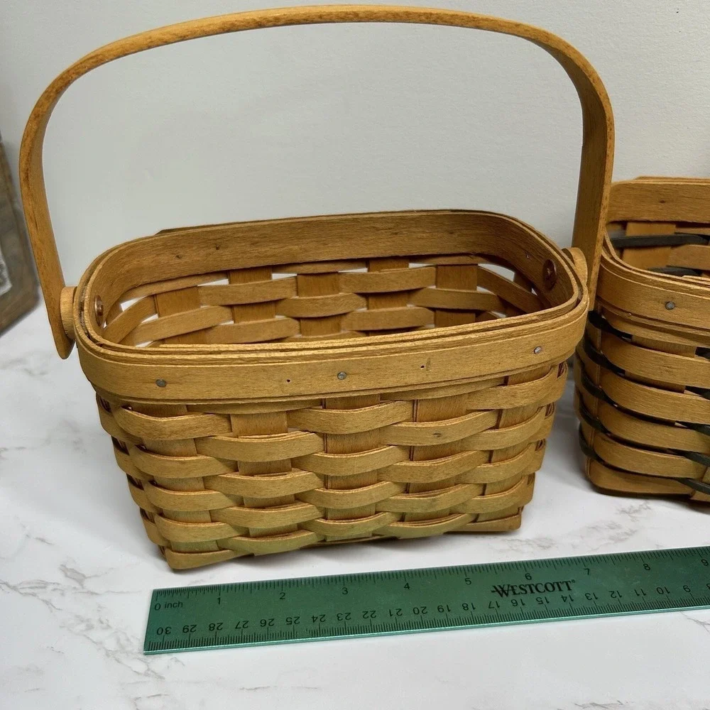 Longaberger Baskets Lot Of 3 Small